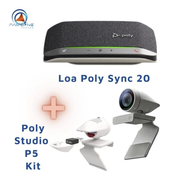 Poly Sync 20 & Studio P5 - Thiết Bị Họp Trực Tuyến, Hội Nghị Truyền Hình - Công Ty CP Viễn Thông Nam Long